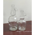 Wholesale 250ml 8oz flat glass bottles for maple syrup, oilve oil glass bottle with glass